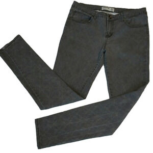Cotton On Black Gray Leopard Print High Rise Zip Up Straight Leg Color Jean